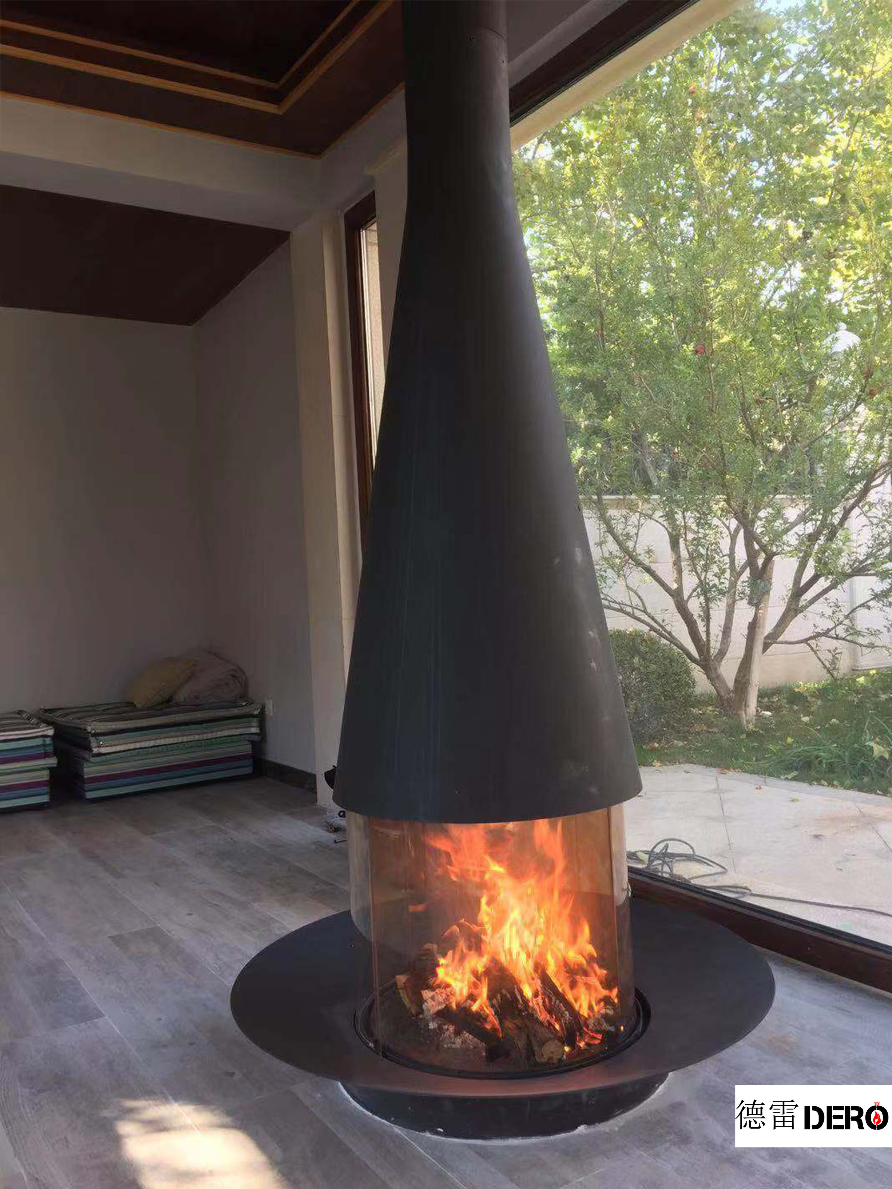 嵌入式 燃木真火壁炉